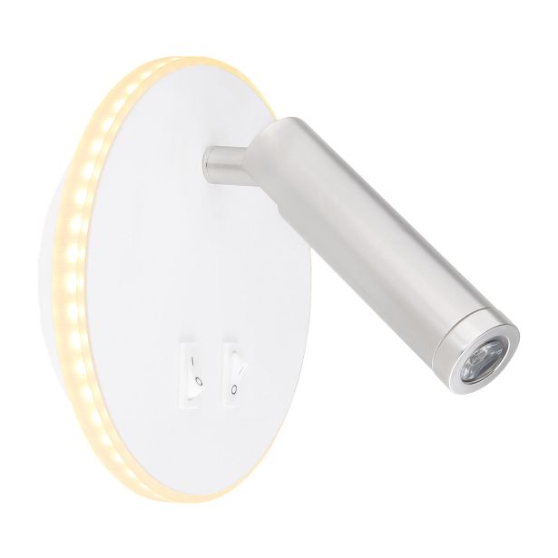 DEKORAT. STENSKA SVETILKA MANY 6W BELA WW