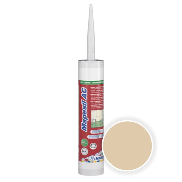 SILIKONSKA TESNILNA MASA MAPEI MAPESIL AC 138 MANDELJ 310 ML