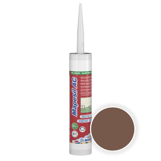 SILIKONSKA TESNILNA MASA MAPEI MAPESIL AC 144 ČOKOLADNO RJAVA 310 ML