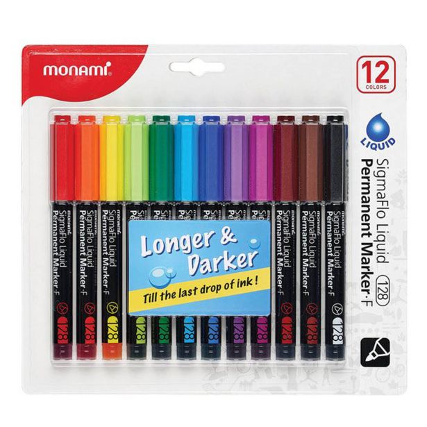 MARKER PERMANENT MONAMI, SET 12