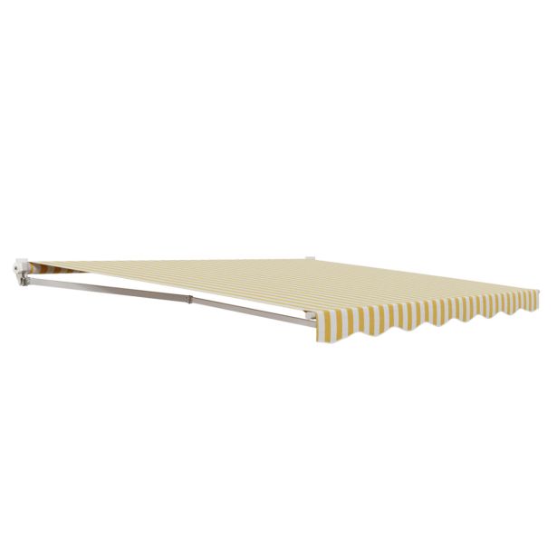 MARKIZA, TENDA MARINA 300X200 CM BELO/RUMENA, ROČNA