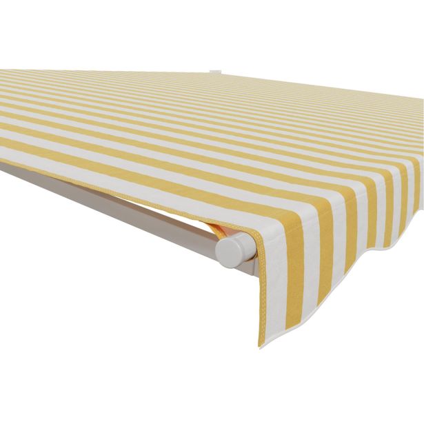 MARKIZA, TENDA MARINA 300X200 CM BELO/RUMENA, ROČNA