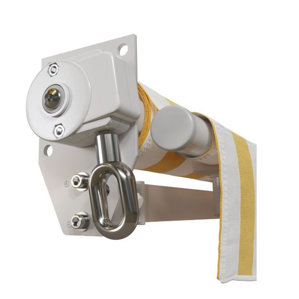 MARKIZA, TENDA MARINA 300X200 CM BELO/RUMENA, ROČNA