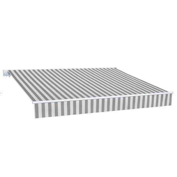 MARKIZA, TENDA NATERIAL CALIMA 400X300 CM BELO/SIVA, ROČNA