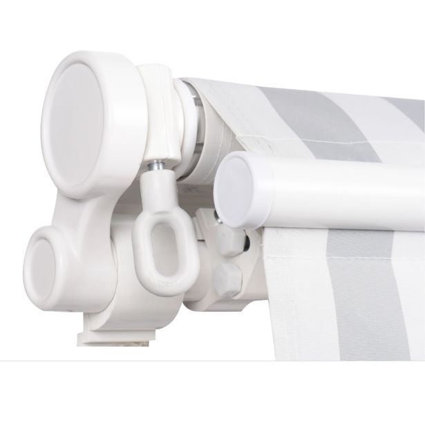 MARKIZA, TENDA NATERIAL CALIMA 400X300 CM BELO/SIVA, ROČNA