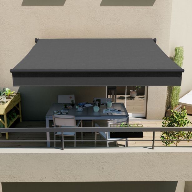 MARKIZA, TENDA NATERIAL CALIMA 400X300 CM, SIVA ROČNA