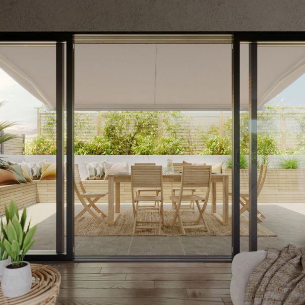 MARKIZA, TENDA NATERIAL LOBY 300X200 CM, BEŽ ROČNA, KASETNA