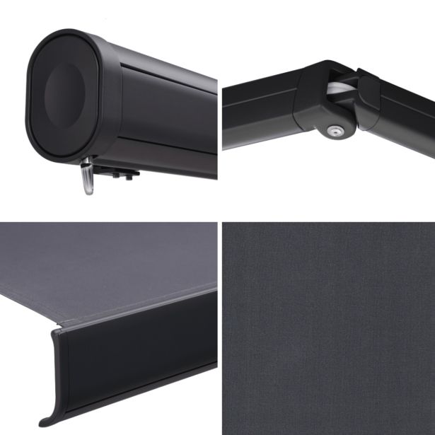 MARKIZA, TENDA NATERIAL LOBY 300X200 CM, SIVA ROČNA, KASETNA