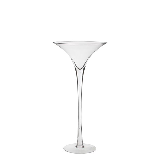 STEKLENA VAZA MICA MARTINI NA PECLJU 25X50 CM
