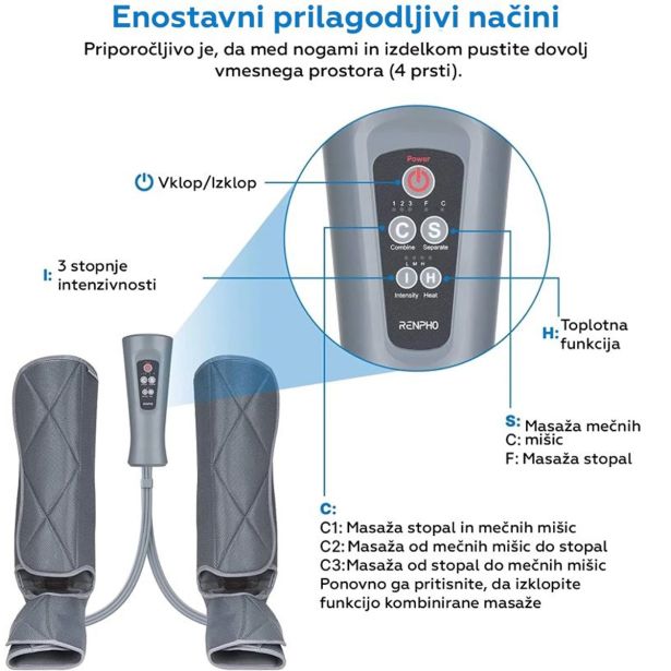 MASAŽNI APARAT RENPHO ZRAČNI MASAŽNI APARAT