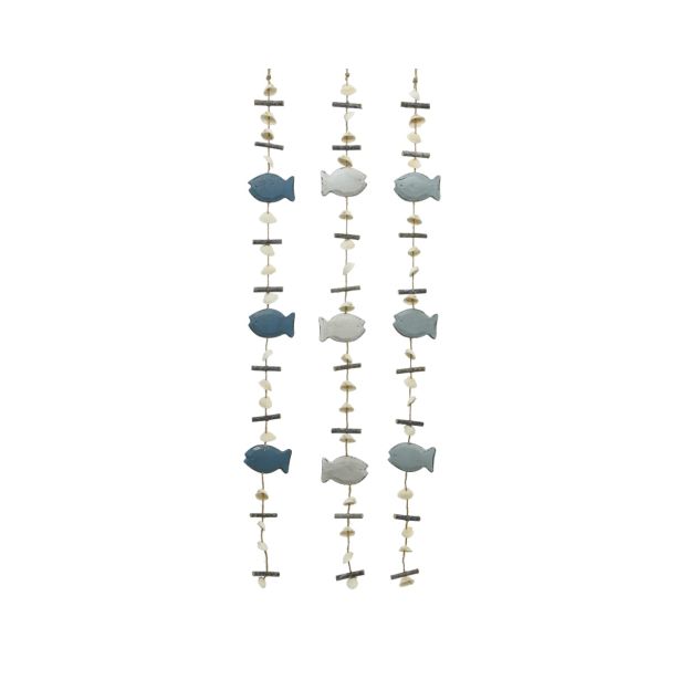 DEKORACIJA DECORIS MDF RIBE NA VRVICI,D=72CM BELE,SV.MODRE,TEMNO MODRE