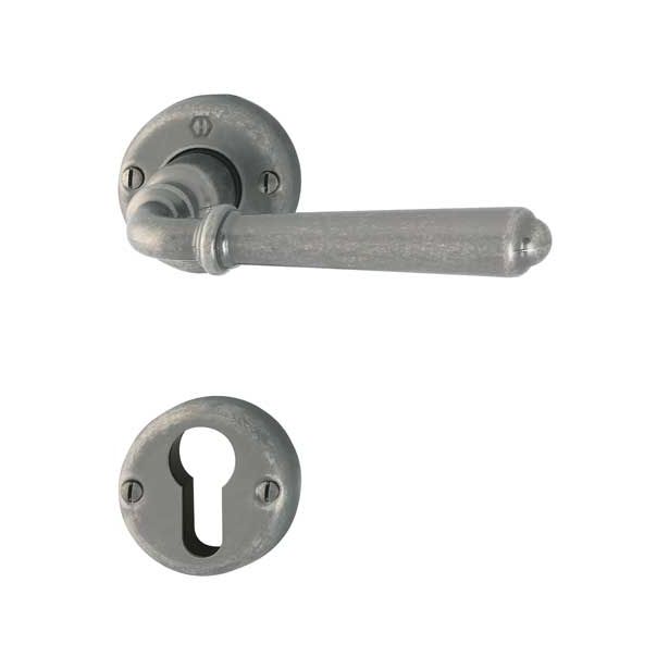 MEDEN.KLJUKA ZA VRATA HOPPE ELBA ANTIK Z ROZETO CIL. F56