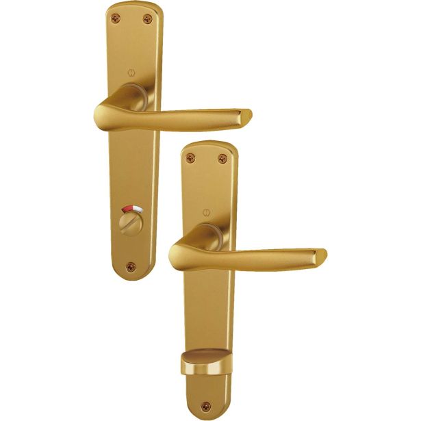 ALU KLJUKA ZA VRATA HOPPE MILANO S ŠČITOM WC F-4