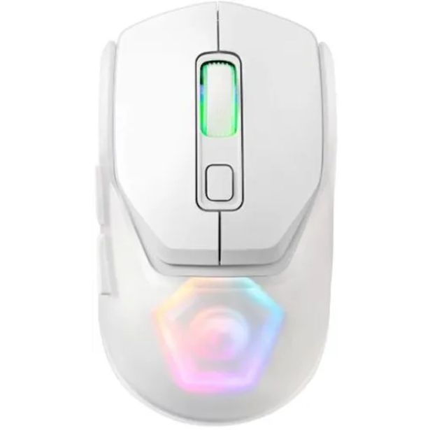 MIŠKA/KAZALNIK MARVO FIT PRO G1W BREZŽIČNA RGB BELA