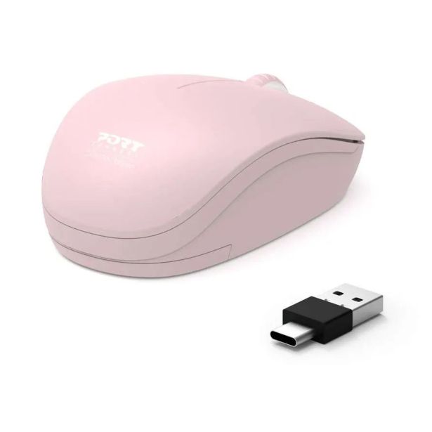 MIŠKA/KAZALNIK PORT WL USB-A/USB-C ROZA