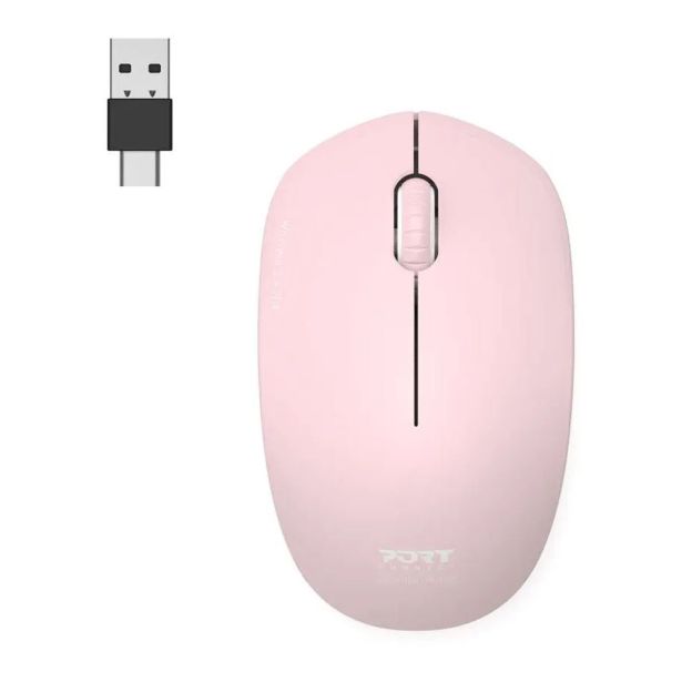 MIŠKA/KAZALNIK PORT WL USB-A/USB-C ROZA