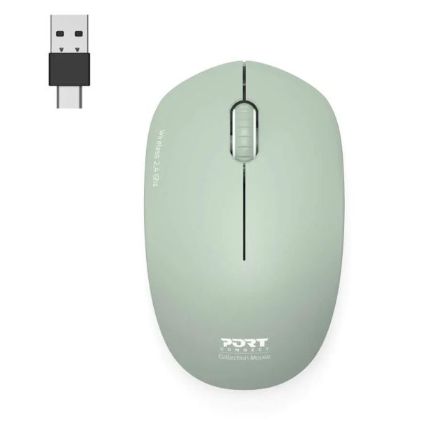 MIŠKA/KAZALNIK PORT WL USB-A/USB-C ZELENA