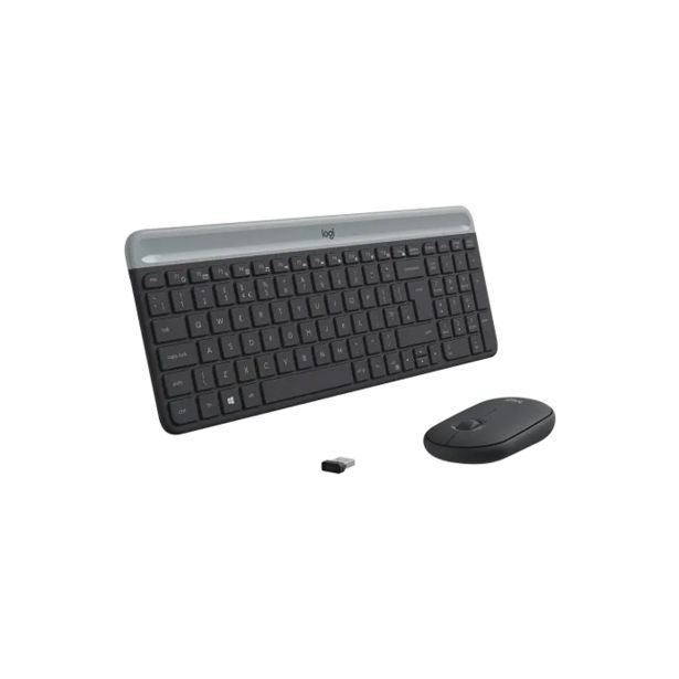 TIPKOVNICA LOGITECH SLIM MK470 + MIŠKA MK470 BREZŽIČNA GRAFITNA