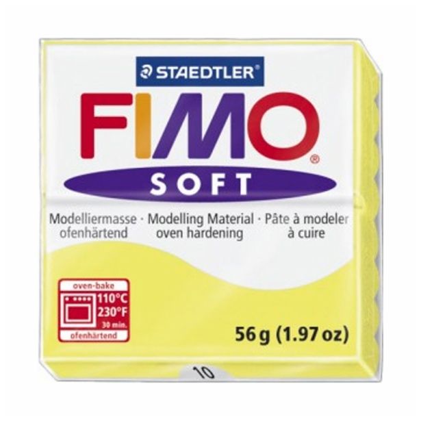 MODELIRNA MASA, PLASTELIN FIMO SOFT 10, SV.RUMENA 56 G