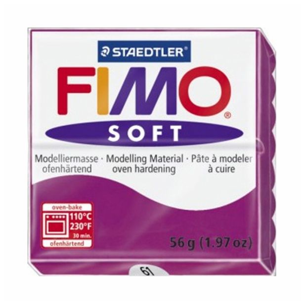 MODELIRNA MASA, PLASTELIN FIMO SOFT 61, VIJOLIČNA 56 G