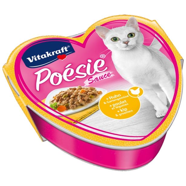 MOKRA HRANA ZA MAČKA VITAKRAFT POESIE MENU V OMAKI PERUT+ZELEN., 85G