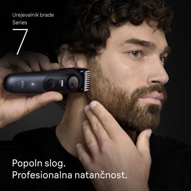 MOŠKI UREJEVALNIK BRAUN BT 7540 ZA BRADO +10 NASTAVKOV
