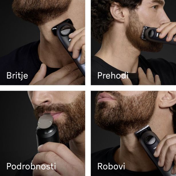 MOŠKI UREJEVALNIK BRAUN BT 7540 ZA BRADO +10 NASTAVKOV