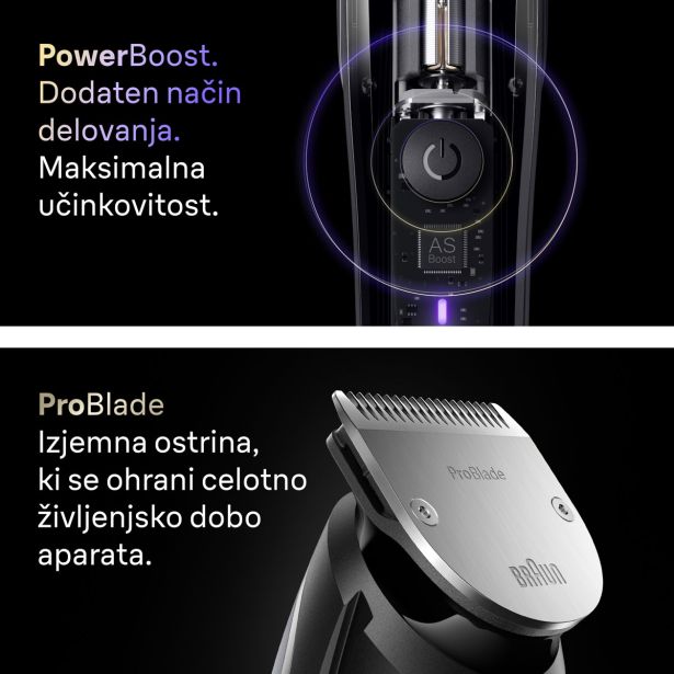 MOŠKI UREJEVALNIK BRAUN BT 9520 ZA BRADO +7 NASTAVKOV