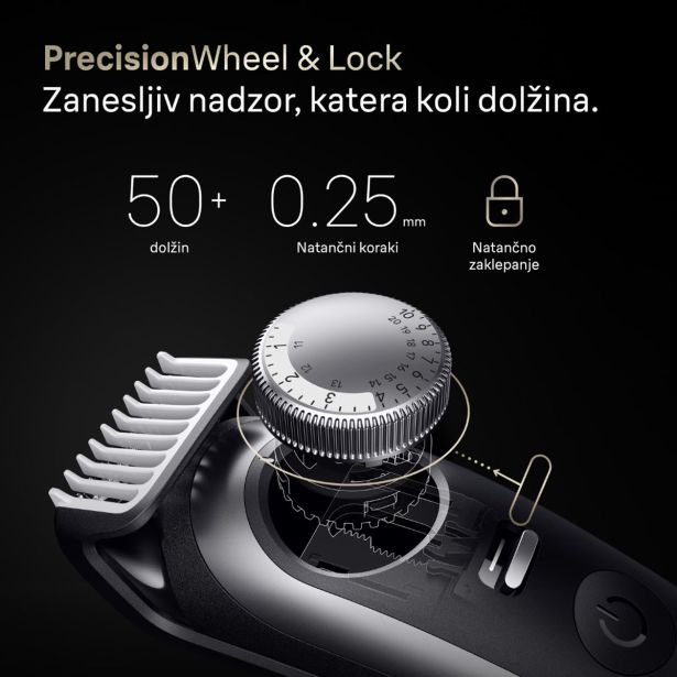 MOŠKI UREJEVALNIK BRAUN BT 9520 ZA BRADO +7 NASTAVKOV