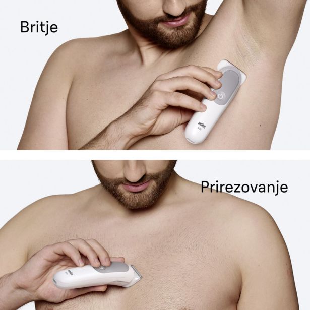 MOŠKI UREJEVALNIK BRAUN ZA TELO BG 5550 +6 NASTAVKOV