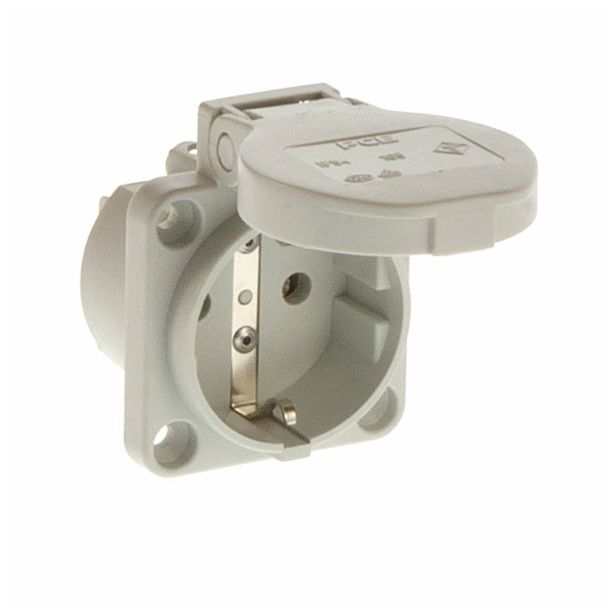 MOTORSKA VTIČNICA PCE 2P+E 16A 250V ŠUKO SIVA IP54 VGRADNA 50X50