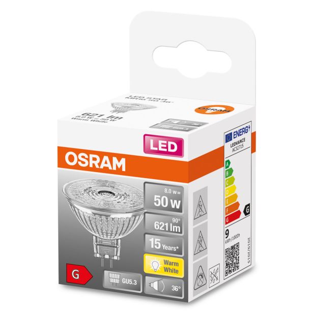 NIZKONAPETOST.LED ŽARNICA OSRAM MR16 6.5W/827, 36°, 12V STAR, GU5.3