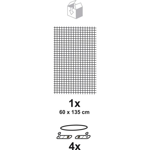 SCHELLENBERG ZAŠČITNA MREŽA ZA SVETLOBNI JAŠEK 50X125 CM, STEKLENA VLAKNA, BREZ OKVIRJA