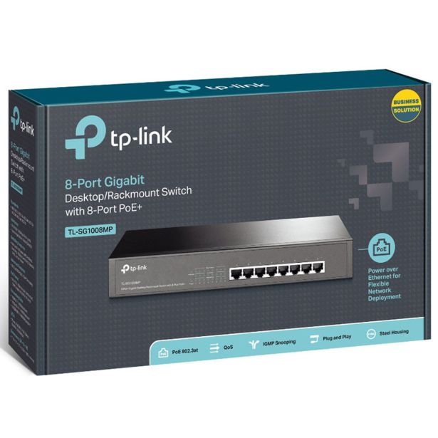 MREŽNI USMERNIK (ROUTER) TP-LINK LAN 8 PORT TL-SG1008MP GIGA POE+ RAC