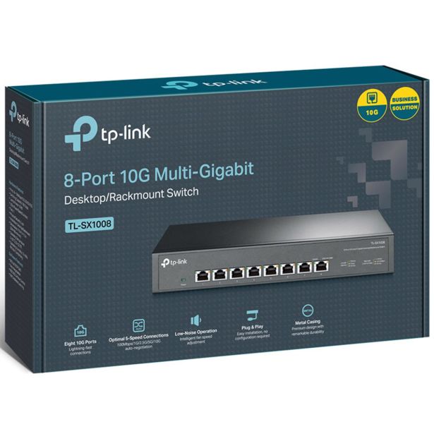 MREŽNI USMERNIK (ROUTER) TP-LINK LAN 8 PORT TL-SX1008 10G DES/RACK