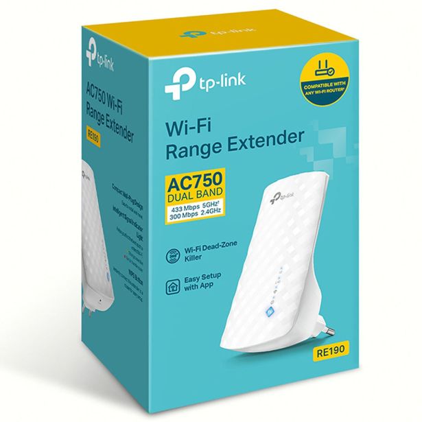 MREŽNI USMERNIK (ROUTER) TP-LINK RANGE EXTENDER WL AN RE190 AC750 2.4&5GHZ