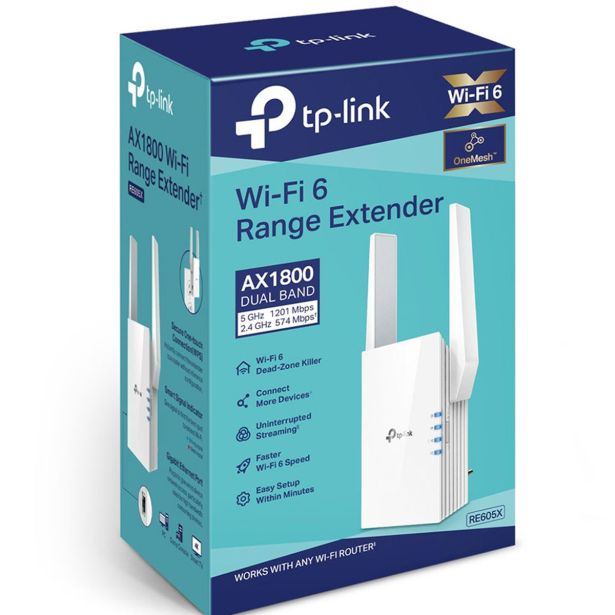 MREŽNI USMERNIK (ROUTER) TP-LINK RANGE EXTENDER WL AN RE605X AX1800 2.4&5GHZ