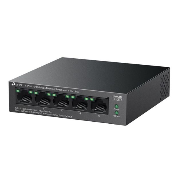 MREŽNI USMERNIK (ROUTER) TP LINK SWITCH LAN 5 PORT LS105LP 5X10/100 4XPOE