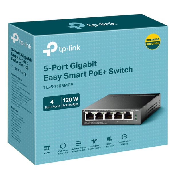 MREŽNI USMERNIK (ROUTER) TP-LINK SWITCH LAN 5 PORT SG105MPE GIGA 4XPOE+