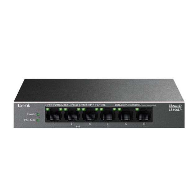 MREŽNI USMERNIK (ROUTER) TP LINK SWITCH LAN 6 PORT LS106LP 6X10/100 4XPOE