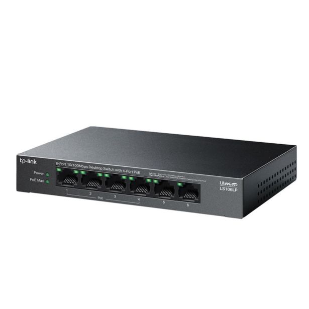 MREŽNI USMERNIK (ROUTER) TP LINK SWITCH LAN 6 PORT LS106LP 6X10/100 4XPOE