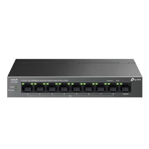 MREŽNI USMERNIK (ROUTER) TP LINK SWITCH LAN 9 PORT LS109P 9X10/100 8XPOE+