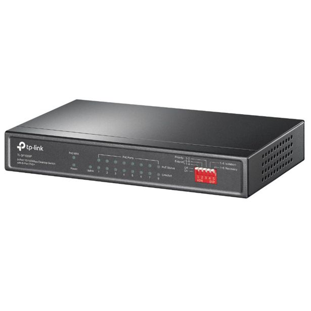 MREŽNI USMERNIK (ROUTER) TP LINK SWITCH LAN 9 PORT TL- SF1009P 9X10/100 8XPOE+