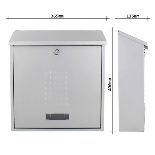 NABIRALNIK ROTTNER BOLZANO SREBRN 400X365X115MM