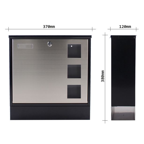 NABIRALNIK ROTTNER DESIGN 380X370X120MM, S CEVJO ČRNA/ SREBRNA