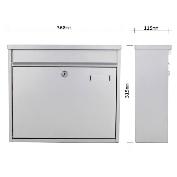 NABIRALNIK ROTTNER HOCHHAUS SREBRN 315X360X115MM