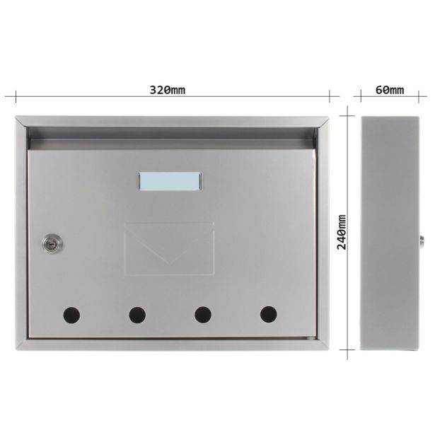 NABIRALNIK ROTTNER IMOLA SREBRN 240X320X60MM