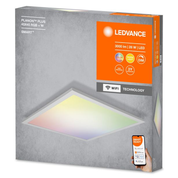 NADGRADNA SMART SVETILKA LEDVANCE 450X450MM RGBW BELA SMART WIFI