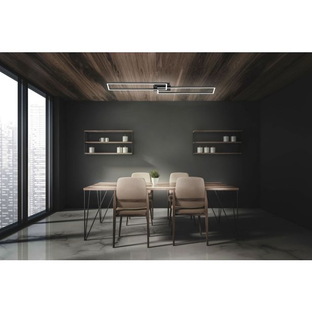 NADGRADNA STROP. SVETILKA BRILONER LED FRAME 40W CCT, DIM ČRNA