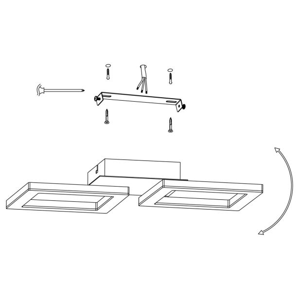 NADGRADNA STROP. SVETILKA EGLO HUERTA 15.5W WW SAT.NIKEL